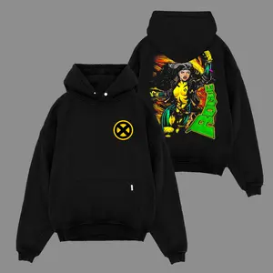 Rogue Super Hero MCU Movie Hoodie Retro Movie TV shirt Comic Superheroes Hoodie Oversized Black Movie Sweater Streetwear Graphic Hoodie Movie Shirt S-5XL Y2K Bootleg Style Tee Pop Culture Tee