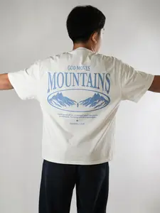 Faith Link Co. – God Moves Mountains T-Shirt – 100% Premium Cotton, Message-Driven and Scripture-Based Design (Matthew 17:20)