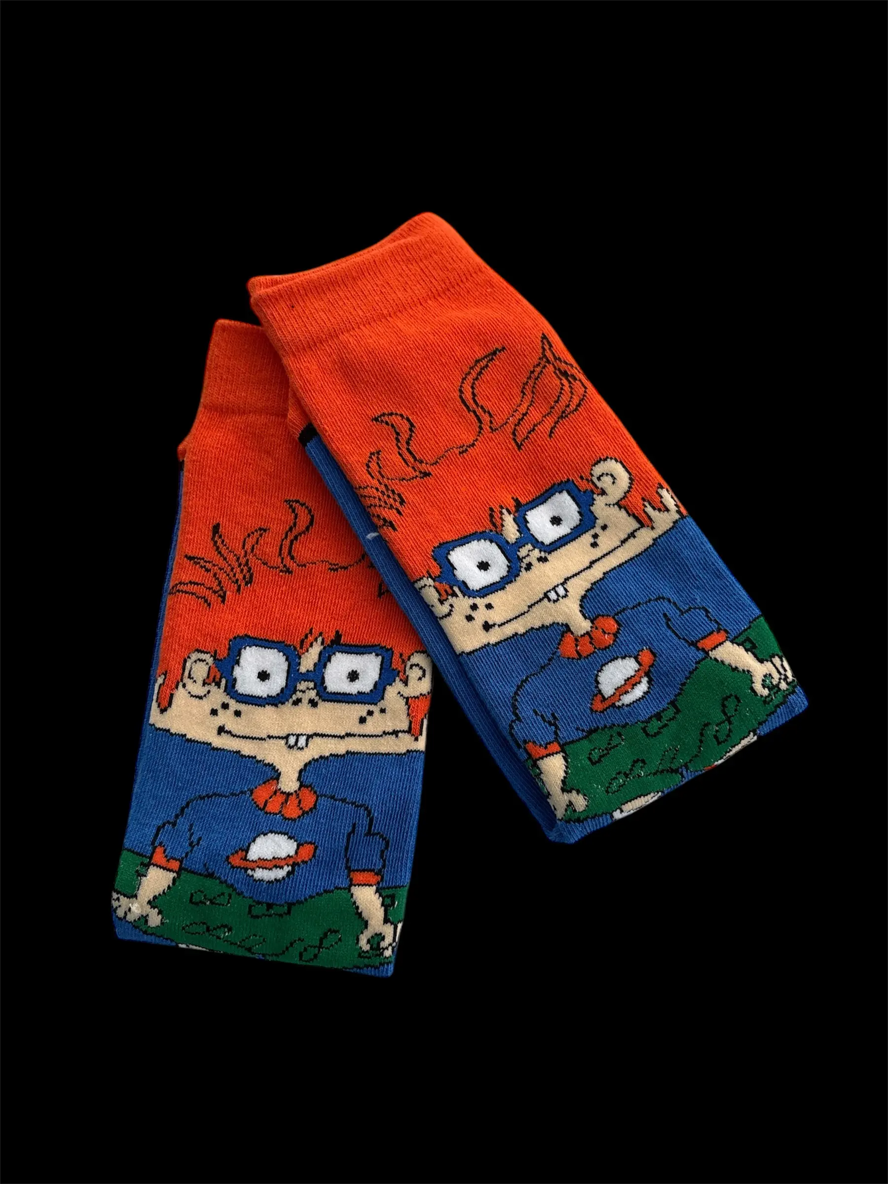 Rugrats Chuckie Crew Socks for Men - Funny Cartoon Socks - Man, Menswear