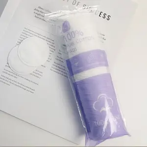 200pcs Soft Breathable Round Makeup Pads, Dual-Sided Cotton Pads for Daily Face Cleaning and Removal, Home and Travel Use, Face Scrubber