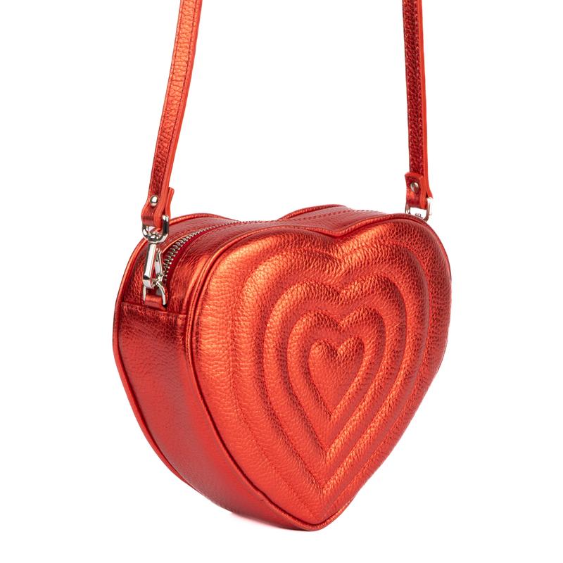 Bolso Olguita | Rojo Metalizado Cherry