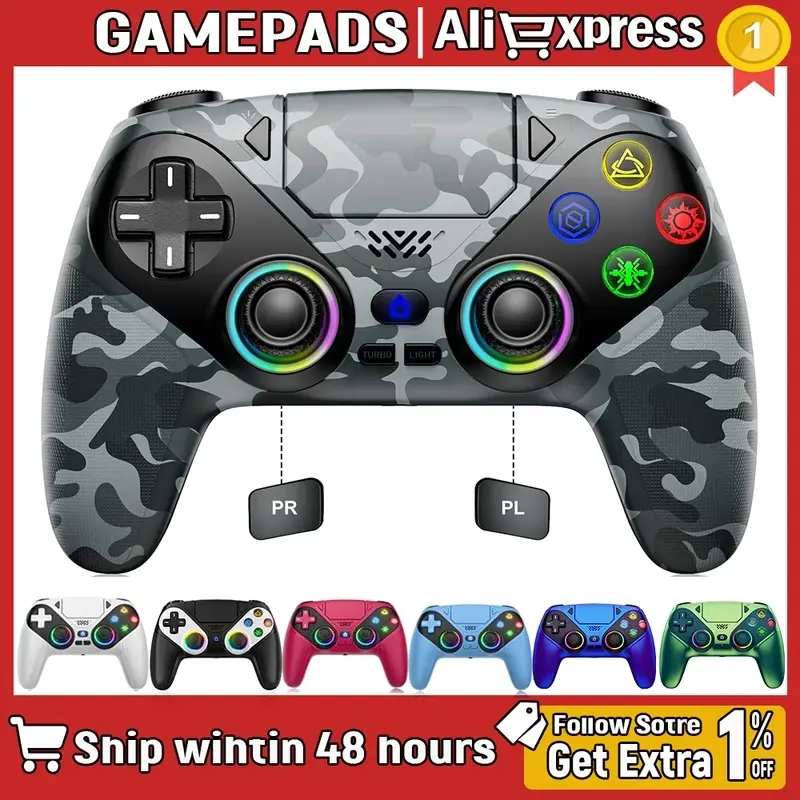 Bluetooth Gamepad For Playstation 5/Ps5 Controller Pc Wireless PS5 Console Controller With Turbo Dual Sense Vibrate Programming