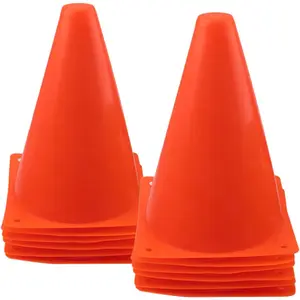 7 Inch Plastic Traffic Cones Sport Training Agility Marker Cone for Soccer, Skating, Football, Basketball, Indoor and Outdoor Games