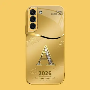 Suitable for [Galaxy S22+ 5g] high-end phone case🤩，choose from 26 letters of the English alphabet, each with an exquisite auspicious cloud pattern to bring you good luck YM99