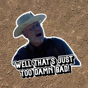 That's Just Too D*** Bad! Sticker, Vintage Holes Sticker for Laptops, Waterbottles, Gift