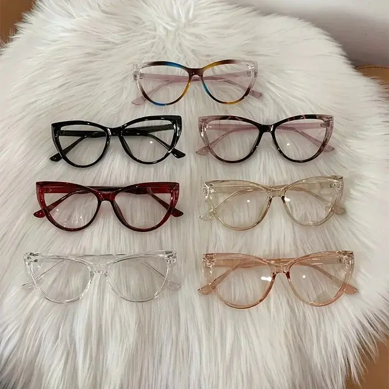 Vintage Cat-Eye Glasses Frame for Women – Trendy Female Optical Eyewear with Prescription and Non-Prescription Options