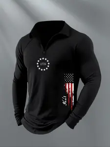 Men's Performance Long - Sleeve Quarter - Zip Top: Moisture - Wicking & Breathable. Perfect for Workout and Casual Wear. Athletic Sports Clothing