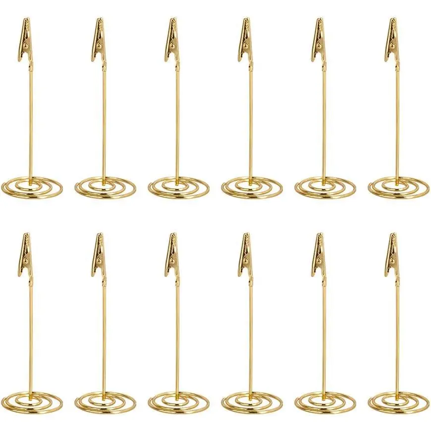 12 count Place Card Holder Memo Holder Clip Photo Holder Table Number Holder