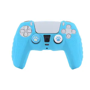 PS5 Controller Silicone Case, Blue PS5 Controller Cover with Thumb Grips