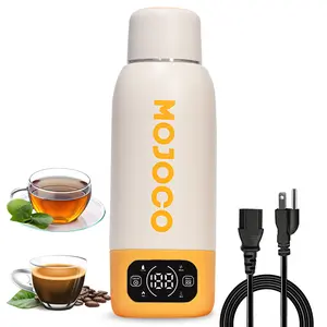 Mojoco 20oz Portable Electric Kettle – Fast Boil, Leak-Proof, Insulated, Digital Display, 4 Temps for Coffee, Tea, Travel, Home, Office, Camping