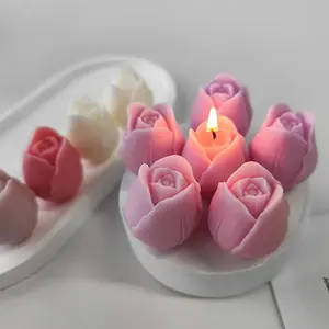 3 silicone tulip shaped molds for home decoration, irregular flower design, durable molds, suitable for candles and crafts, the best gift for friends, family, and loved ones, Handmade Gifts, Molding