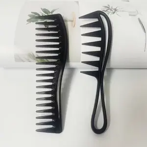 2-Pack Premium Wide-Tooth Shark Comb, Metal Texture Design, Suitable for Curly/fine/thick/straight Hair, Durable Plastic Detangler Brush