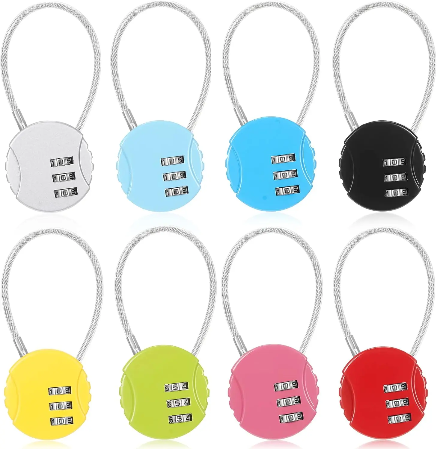 Combination Lock 3 Digit Small Combo Luggage Number  Padlock Outdoor  Resettable Lock for School Gym Locker Travel Backpack Suitcase Storage