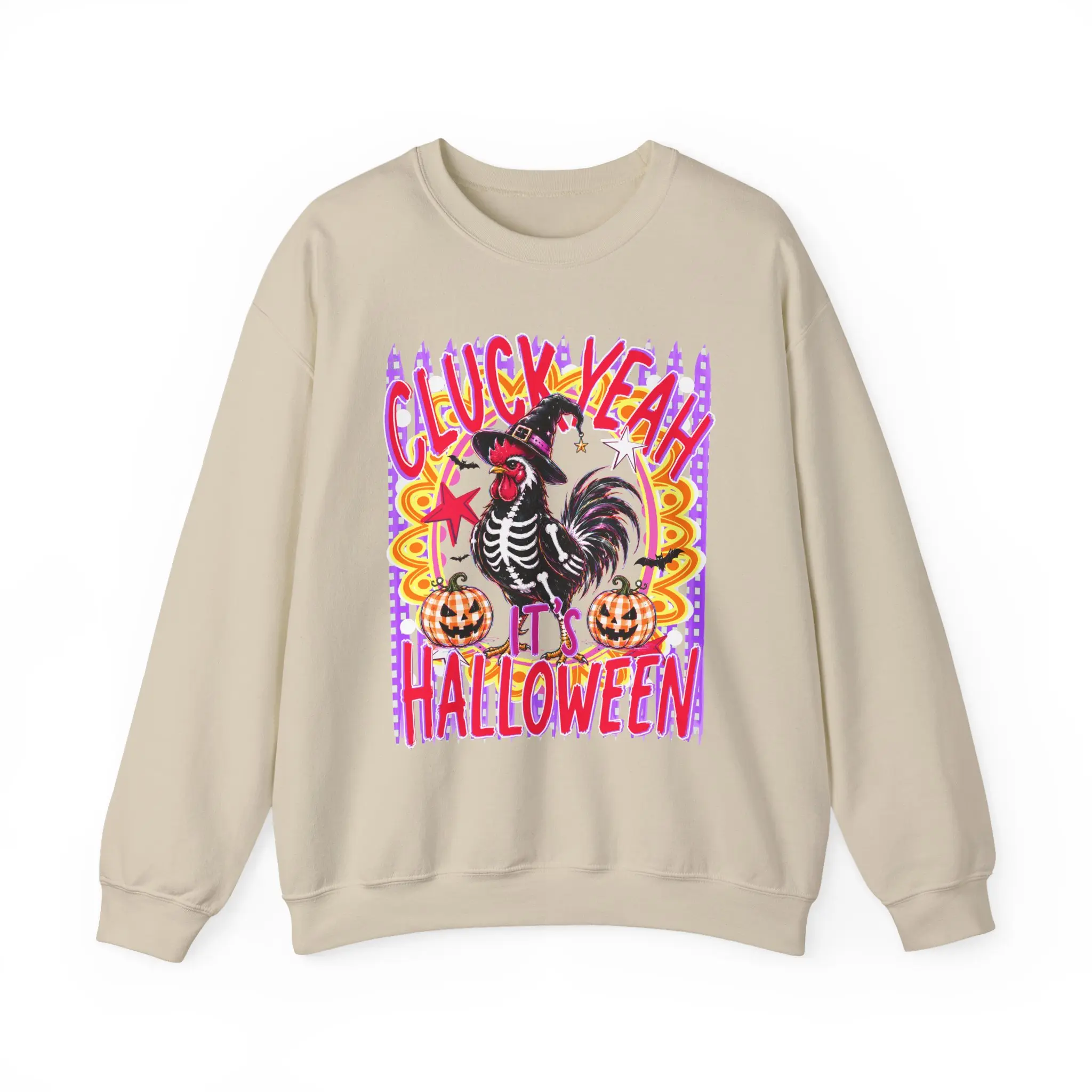 Cluck Yeah It’s Halloween Rooster Sweatshirt | Halloween Crewneck