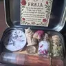 Handmade Tin Goddess Altar Kit - Compact Portable 1-Piece Crystal Jewelry Box with Unique Accessories, Random Mini Blind Bag for Yuletide Rituals, Gift Box for Aphrodite Enthusiasts (Whimsical Unique Cool Gifts)