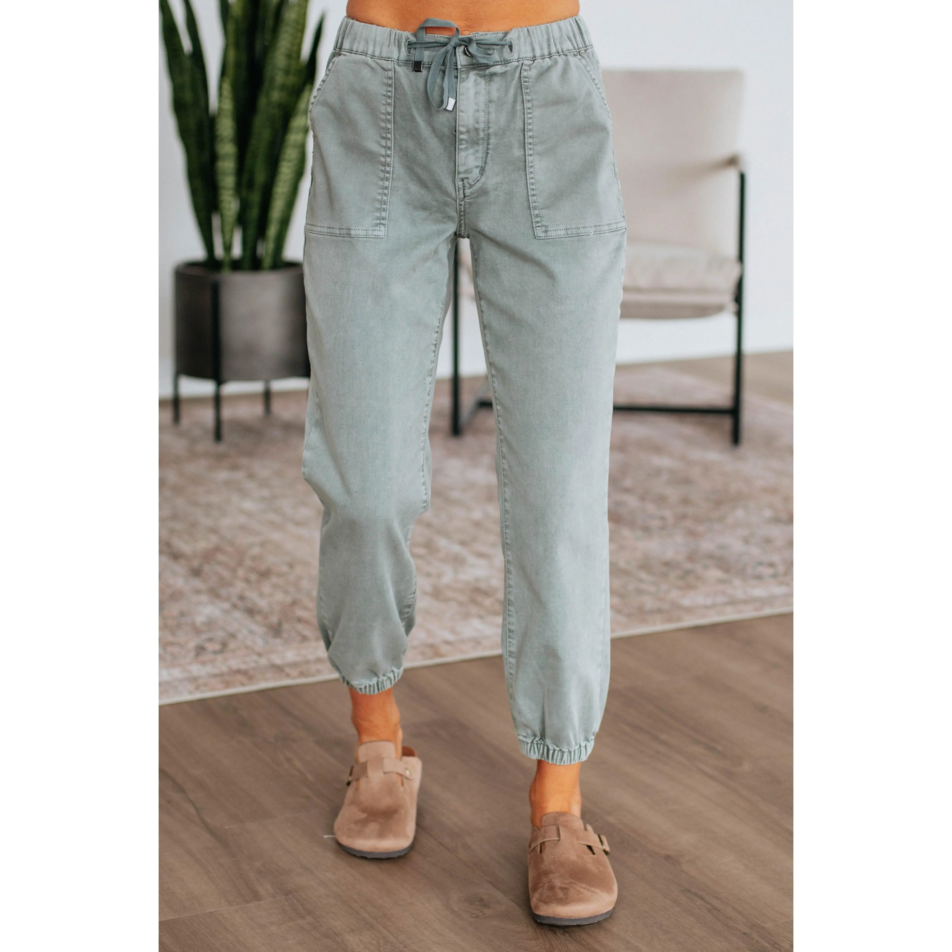 Drea Mica Joggers - Dusty Sage