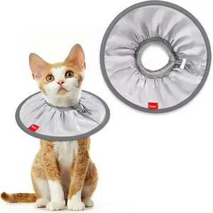 Soft Cat Cone, Comfy Collar to Stop Licking & Scratching, Lightweight Recovery Collar for Cats After Surgery, Adjustable Elizabethan Collar for Neuter Recovery, Waterproof Neck Cones for Cats
