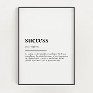 Success Definition Print, Success Definition Poster No Frame, Wall Art Home Decor