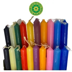BOX OF 20 CANDLES 4" ASSORTED