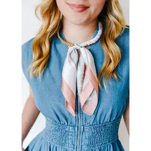 Swank Silk Scarf Wrapped Collar Necklace - Modern Accessory with Silky Smooth Texture & Lightweight Comfort for Everyday & Dressed-Up Looks