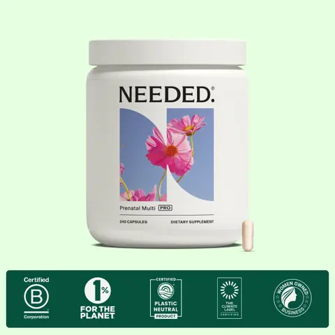 NEEDED. Prenatal Multi Pro - 240 Capsules (1 Month Supply) - Expertly-Formulated 26 Clinically Studied Nutrients - Folate Choline & Vitamin D3 - Fetal Brain & Neural Tube Development - Nausea Relief - Fertility to Postpartum