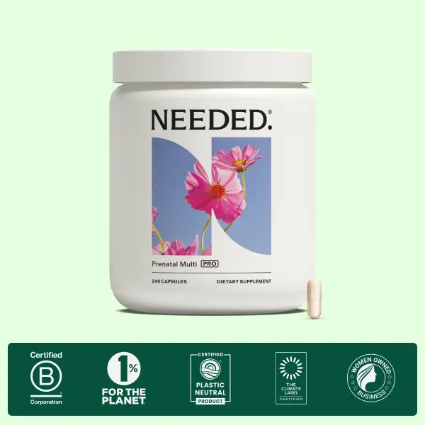 NEEDED. Prenatal Multi Pro - 240 Capsules (1 Month Supply) - Expertly-Formulated 26 Clinically Studied Nutrients - Folate Choline & Vitamin D3 - Fetal Brain & Neural Tube Development - Nausea Relief - Fertility to Postpartum
