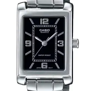 LTP-1234DD-1A New Casio Rectangular stainless steel Ladies Latest Watch