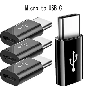 1/4Pcs Micro USB Female To Type C Male Adapter OTG Converter Micro-B To USB-C Connector Charging Cable Adapter Phone Accessories