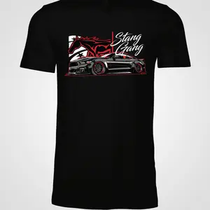 Stallion Squad Graphic Tee - Black Design, Soft Fabric, Perfect for Car Enthusiasts & Fans - Shirt, Menswear