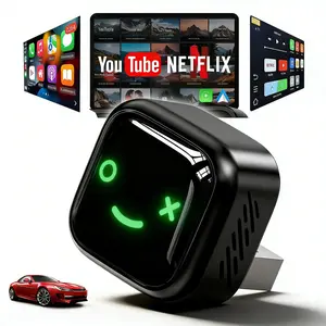 Wireless CarPlay Android Auto Adapter 2026 with Bluetooth 5.0 & WiFi, Supports Siri & Google Assistant Voice Control, Mini Design with Heat Dissipation Frame, Plug and Play for Factory Wired CarPlay Cars