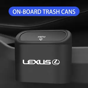 Lexus Hanging Car Trash Can with Lid, Waterproof Odor Proof Multi-Functional Automotive Accessory, Sealed Leakproof Easy Clean Storage