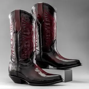 Men's Western Boots: Chameleon J Toe Cowboy boots in Genuine Prime Leather