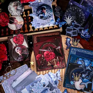 4 sets 100 sheets decorative paper, themed on the Sonnet Love, in retro style DIY journaling base decor landscaping material paper