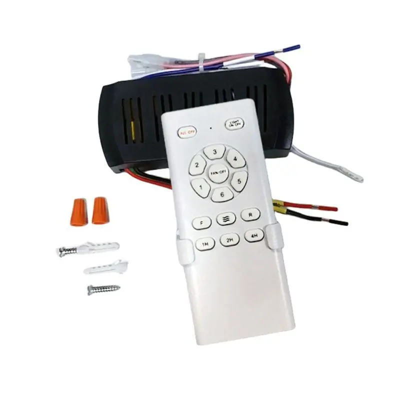 Ceiling Fan Remote Control Kit with Receiver, 6-Speed Fan and Light Controller