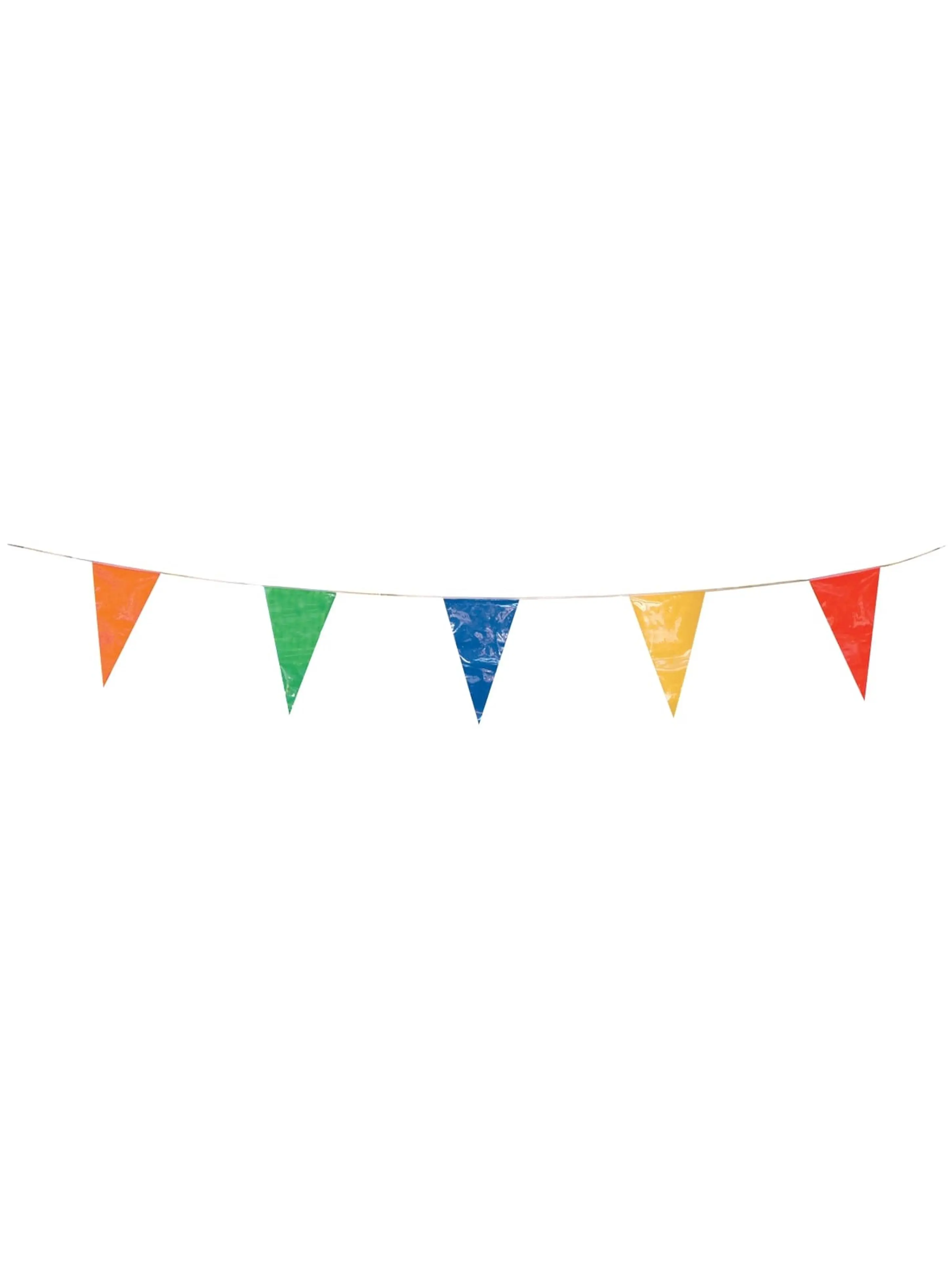 Hillman Group 848622 Multicolor Pennant Flag Set - 5-Piece, 50 ft Attention-Grabbing Festive Party Banner for Home Supplies Backdrops