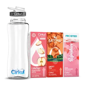 Cirkul® 32oz. Plastic Water Bottle Bundle: Honeycrisp Apple, Sweet Tea & Pink Refresher - No Sugar Flavored Water