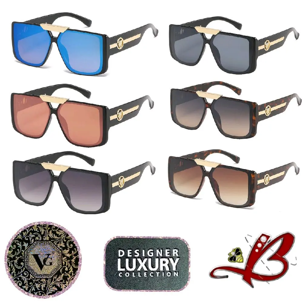 VG Panther Elite Shield Sunglasses Luxury Oversized Square Frames UV400 High Fashion Eyewear for Men & Women Designer Luxury Collection