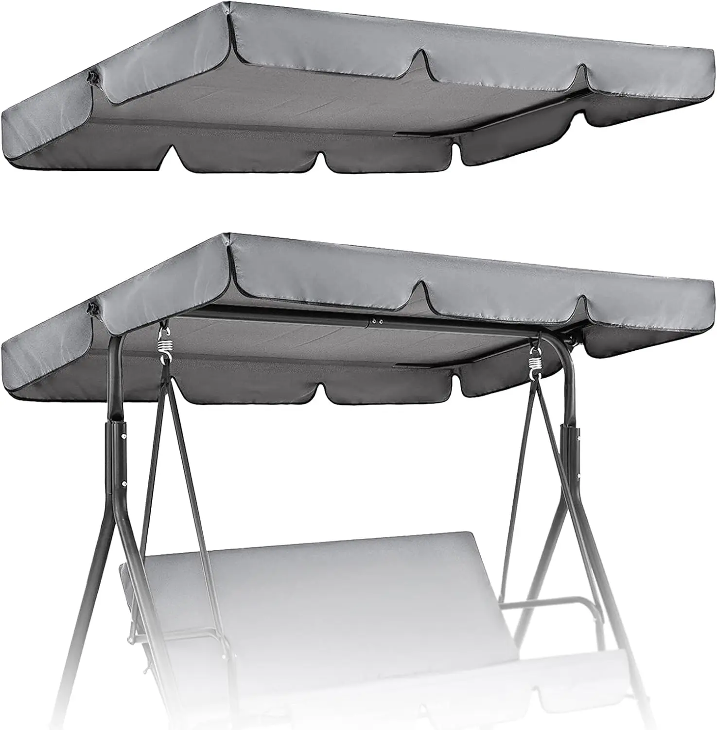 77"x43" Patio Outdoor Garden Swing 300D Canopy Replacement Porch Top Cover Seat