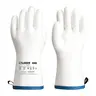 LANON Liquid Silicone Kitchen Gloves - Food-Grade Kitchenware, Bakeware, Heat Resistant, Cold Resistant, BPA & Latex Free, CE Certified, Waterproof, Odorless, Impervious to Grease, Fingered Oven Mitts for Baking, Barbecue, Medium, White