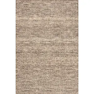 Melrose Checked Wool Area Rug Dining Room Contemporary