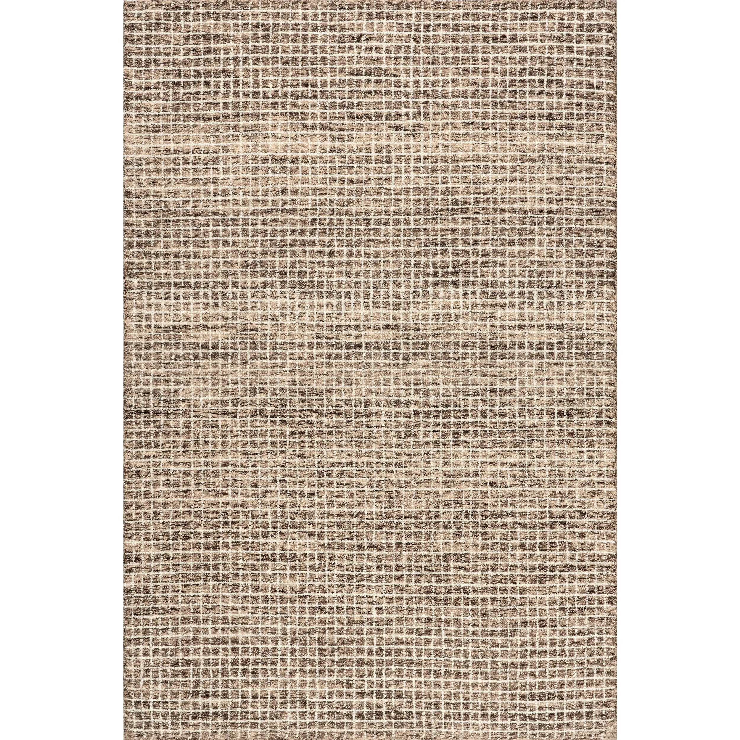 Melrose Checked Wool Area Rug Dining Room Contemporary