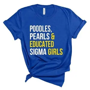 Sigma Gamma Rho Poodles & Pearls 1922 Shirt - Rhoyal Sgrho Gift For Educated Sigma Girls Cotton Fit
