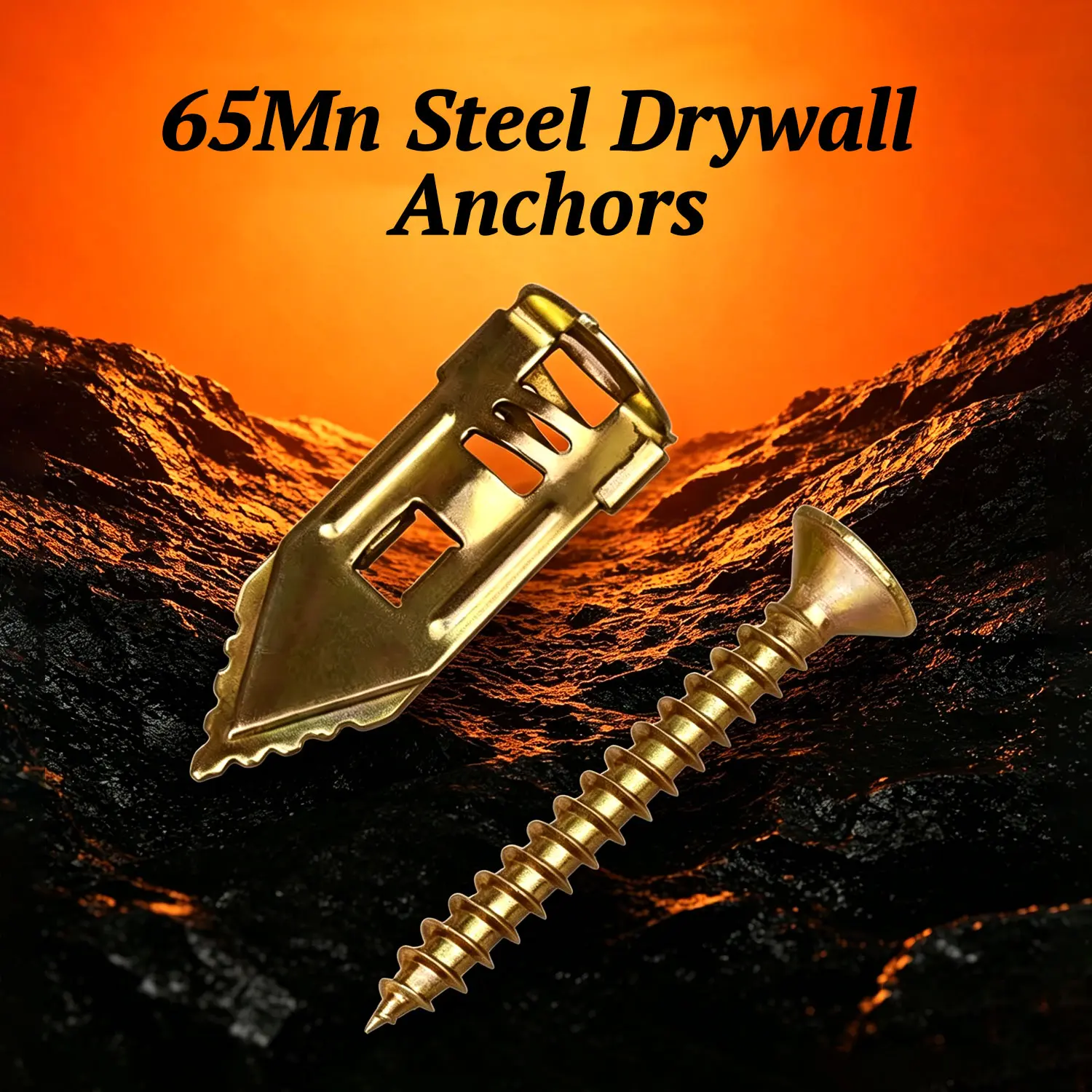 180 Pcs Self-Drilling Anchors Complete Set - Zinc-Coated Steel Heavy-Duty Multi-Size Wall Fasteners, 90 Drywall Plastic Anchors, 90 Zinc Expansion Screws, High Load Capacity, No Extra Drill Needed, Easy Installation for Home & Office Wall Mount Repair