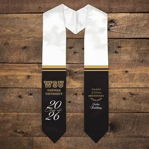 Your School Colors Personalized Stripes Graduation Stole, Grad Gift for Graduate 2026 Stole