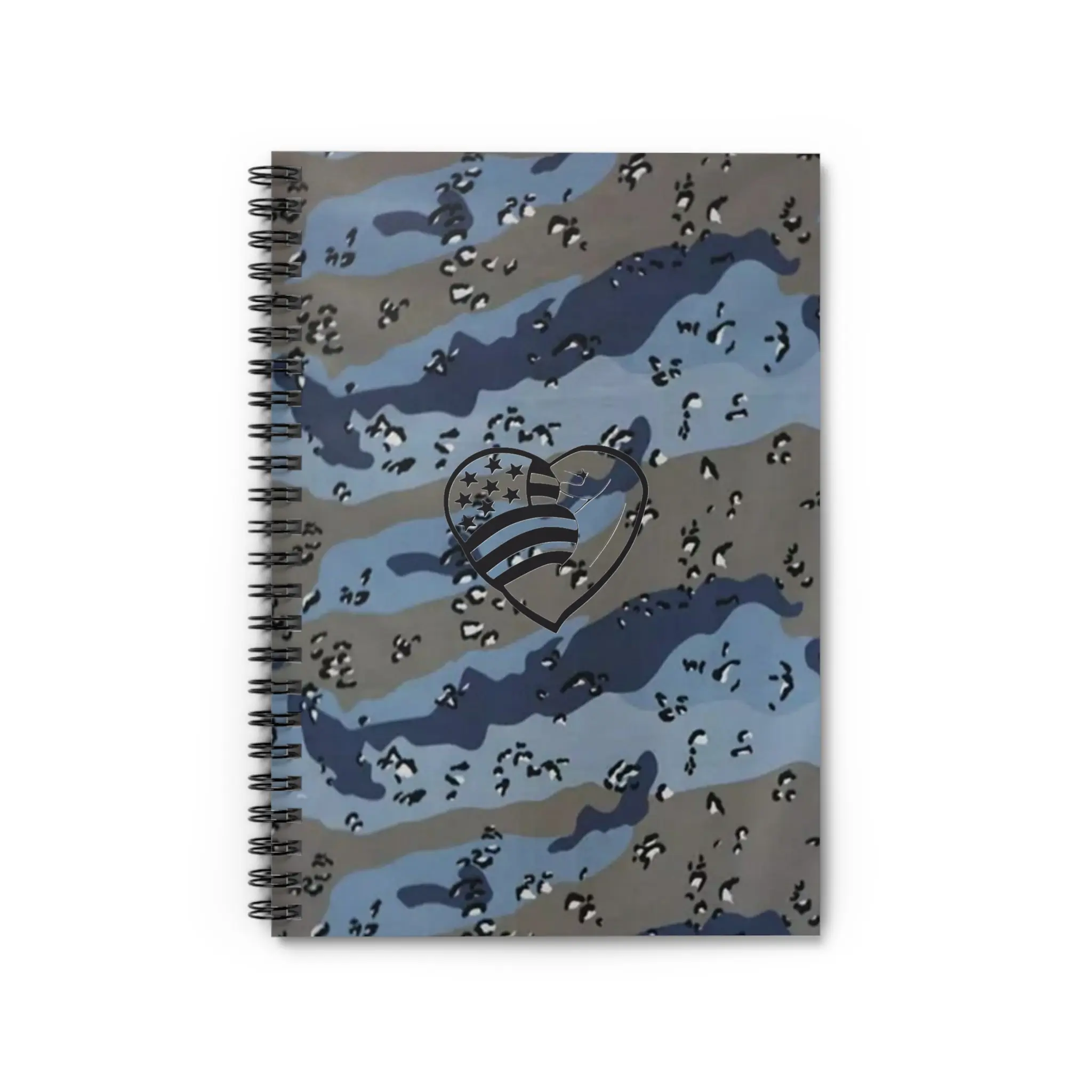 AmericanStrongHeart Spiral Notebook - Perfect for Veterans, Students, or Military Fans