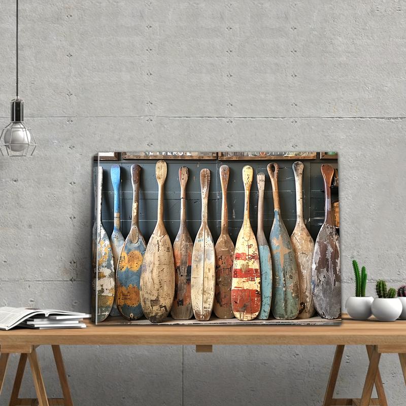 Columbia Lake Planning Canvas Wall Art - Modern American Style, Wood Frame, Perfect for Living Room, Bedroom or Lake House Decor Decorative Artistic Print Photo poster