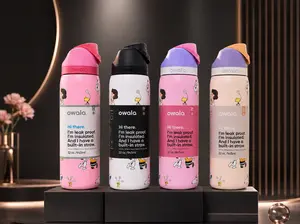 [New Shop - Limited-Time Steal] Owala32oz Leakproof Water Bottle with Built-In Straw – Perfect for School & Travel– Cold 24H, Hot 12H