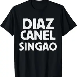Pure Diaz Canel Singao Cuba Graphic Print T-Shirt g Cotton Fabric
