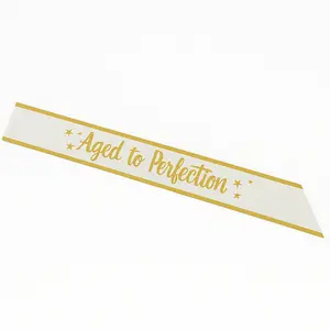 Golden Age "Aged to Perfection" Glitter Birthday Sash