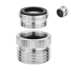 Faucet Adapter with Aerator, Faucet Adapter to Garden Hose Attachment for Sink Faucet to Garden Hose Adapter 3/4" GHT Thread Polished Chrome, Hose&Garden Watering Tools